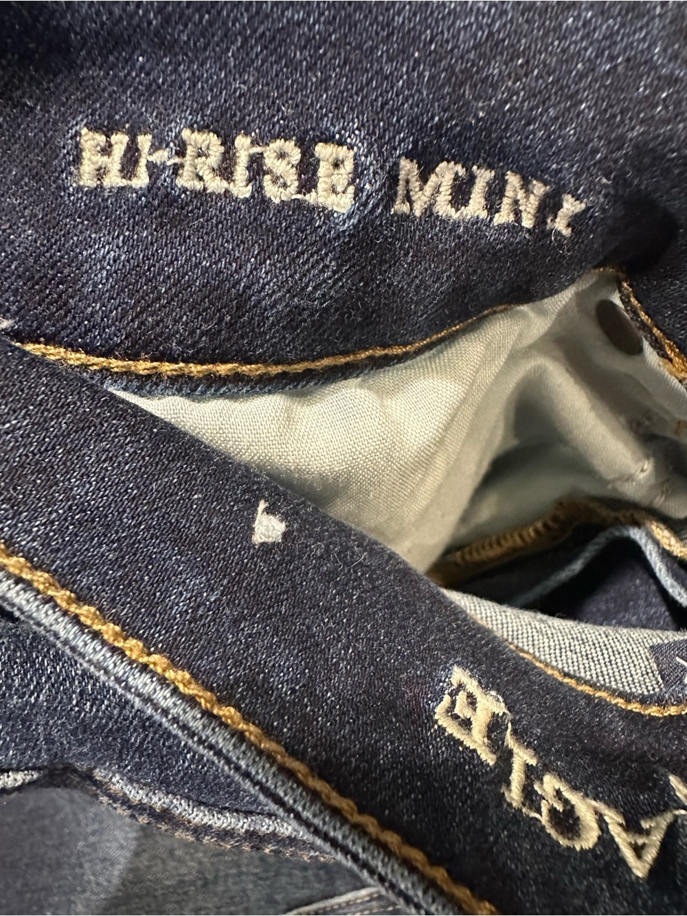 American Eagle Outfitters Dark Indigo Denim HR Mini Skirt Size 8 NWOT - Picture 5 of 7